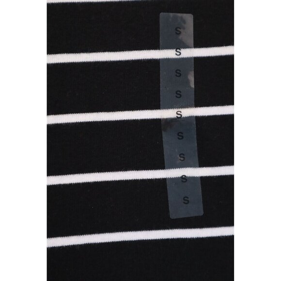 Ralph Lauren Women's Black & White Striped Scoop Neck‎ T-Shirt Size S/P Cotton - Picture 7 of 10